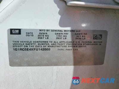 Zdjęcie 13 z 13 samochodu: 2015 CHEVROLET VOLT VIN:1G1RC6E4XFU142668 - miniatura