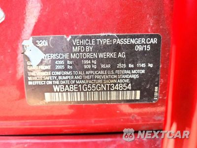 Zdjęcie 12 z 12 samochodu: 2016 BMW 320 I VIN:WBA8E1G55GNT34854 - miniatura