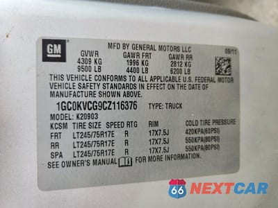 Zdjęcie 12 z 12 samochodu: 2012 CHEVROLET SILVERADO K2500 HEAVY DUTY VIN:1GC0KVCG9CZ116376 - miniatura