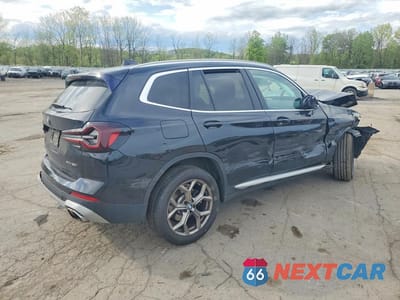 Trzecie zdjęcie samochodu z tyłu: 2022 BMW X3 XDRIVE30I VIN:5UX53DP03N9L80222 - miniatura