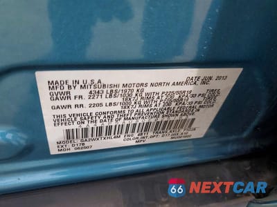 Zdjęcie 13 z 13 samochodu: 2013 MITSUBISHI OUTLANDER SPORT LE VIN:4A4AP5AU8DE025163 - miniatura