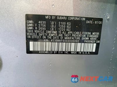 Zdjęcie 12 z 12 samochodu: 2025 SUBARU LEGACY PREMIUM VIN:4S3BWAF60S3030092 - miniatura