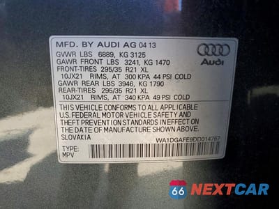 Zdjęcie 14 z 14 samochodu: 2013 AUDI Q7 PRESTIGE VIN:WA1DGAFE9DD014767 - miniatura