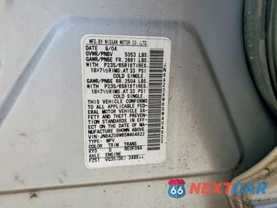 Zdjęcie 12 z 12 samochodu: 2005 NISSAN MURANO S VIN:JN8AZ08W65W404822 - miniatura