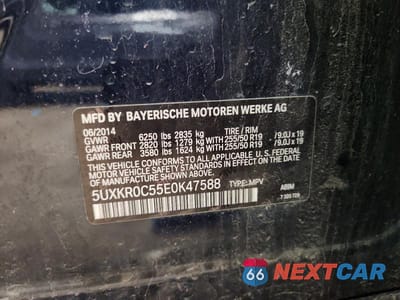 Zdjęcie 13 z 13 samochodu: 2014 BMW X5 XDRIVE35I VIN:5UXKR0C55E0K47588 - miniatura
