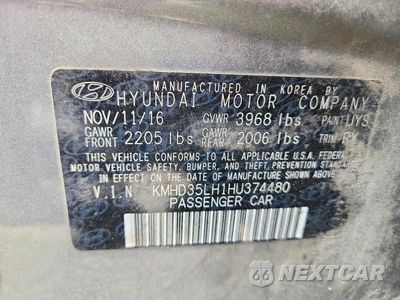Zdjęcie 13 z 13 samochodu: 2017 HYUNDAI ELANTRA GT BASE VIN:KMHD35LH1HU374480 - miniatura