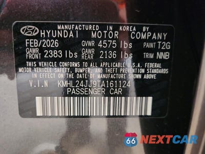 Zdjęcie 12 z 12 samochodu: 2026 HYUNDAI SONATA HYBRID BLUE VIN:KMHL24JJ9TA161124 - miniatura
