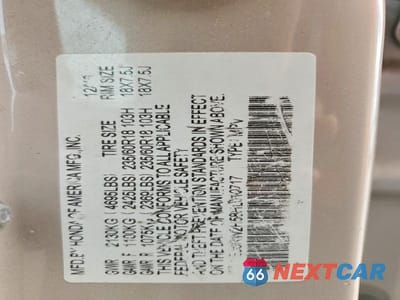 Zdjęcie 13 z 13 samochodu: 2017 HONDA CR-V EX VIN:5J6RW2H58HL010717 - miniatura