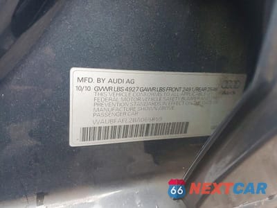 Zdjęcie 12 z 12 samochodu: 2011 AUDI A4 PREMIUM VIN:WAUBFAFL2BA065859 - miniatura