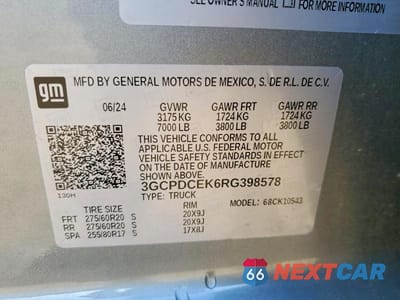 Zdjęcie 12 z 12 samochodu: 2024 CHEVROLET SILVERADO K1500 TRAIL BOSS CUSTOM VIN:3GCPDCEK6RG398578 - miniatura