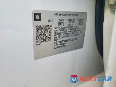 Zdjęcie 12 z 12 samochodu: 2019 CHEVROLET MALIBU LT VIN:1G1ZD5ST6KF115209 - miniatura