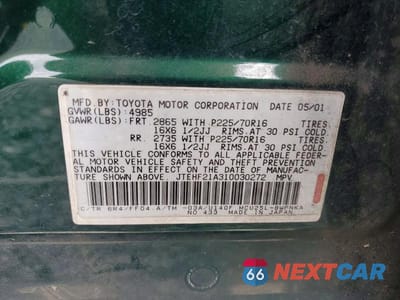 Zdjęcie 13 z 13 samochodu: 2001 TOYOTA HIGHLANDER VIN:JTEHF21A310030272 - miniatura