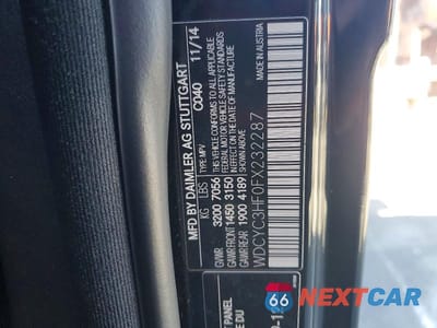 Zdjęcie 13 z 13 samochodu: 2015 MERCEDES-BENZ G 550 VIN:WDCYC3HF0FX232287 - miniatura