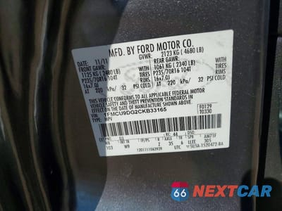 Zdjęcie 13 z 13 samochodu: 2012 FORD ESCAPE XLT VIN:1FMCU9DG2CKB33165 - miniatura