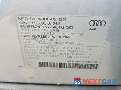 Zdjęcie 13 z 13 samochodu: 2015 AUDI Q5 PREMIUM PLUS VIN:WA1LFAFP1FA061876 - miniatura