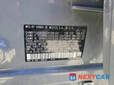 Zdjęcie 14 z 14 samochodu: 2024 HONDA HR-V SPORT VIN:3CZRZ1H59RM712272 - miniatura