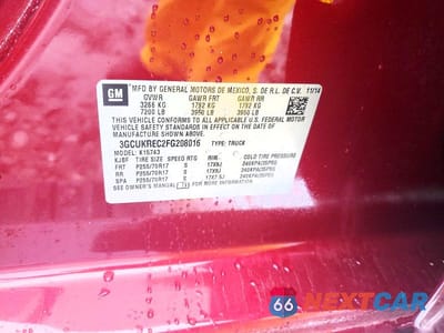 Zdjęcie 12 z 12 samochodu: 2015 CHEVROLET SILVERADO K1500 LT VIN:3GCUKREC2FG208016 - miniatura