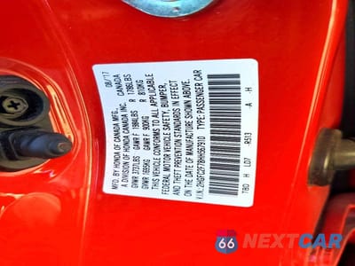 Zdjęcie 12 z 12 samochodu: 2017 HONDA CIVIC EX VIN:2HGFC2F78HH567910 - miniatura