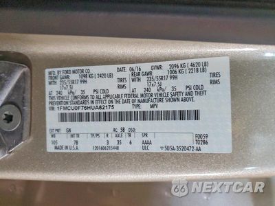 Zdjęcie 12 z 12 samochodu: 2017 FORD ESCAPE S VIN:1FMCU0F76HUA82175 - miniatura