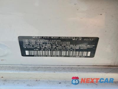 Zdjęcie 12 z 12 samochodu: 2012 SUBARU IMPREZA WRX VIN:JF1GV7F64CG019253 - miniatura
