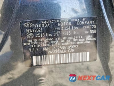 Zdjęcie 13 z 13 samochodu: 2022 HYUNDAI SONATA LIMITED VIN:KMHL34J25NA195652 - miniatura