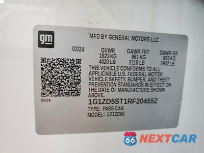 Zdjęcie 12 z 12 samochodu: 2024 CHEVROLET MALIBU LT VIN:1G1ZD5ST1RF204552 - miniatura