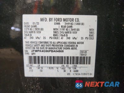 Zdjęcie 13 z 13 samochodu: 2023 FORD EDGE SE VIN:2FMPK4G96PBA04868 - miniatura