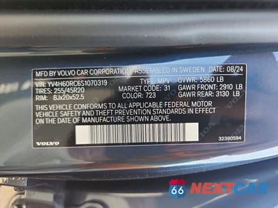 Zdjęcie 14 z 14 samochodu: 2025 VOLVO XC60 PLUS VIN:YV4H60RC6S1070319 - miniatura