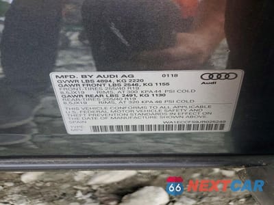 Zdjęcie 13 z 13 samochodu: 2018 AUDI Q3 PREMIUM VIN:WA1ECCFS9JR025249 - miniatura