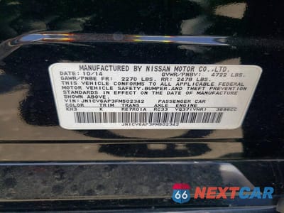 Zdjęcie 12 z 12 samochodu: 2015 INFINITI Q40 BASE VIN:JN1CV6AP3FM502342 - miniatura