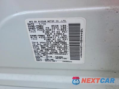 Zdjęcie 14 z 14 samochodu: 2012 NISSAN ROGUE S VIN:JN8AS5MV1CW385981 - miniatura