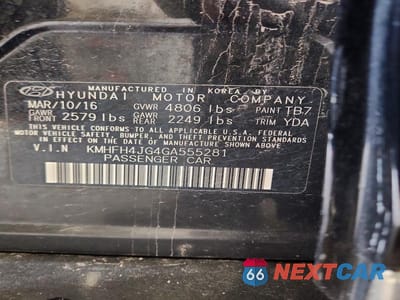 Zdjęcie 12 z 12 samochodu: 2016 HYUNDAI AZERA LIMITED VIN:KMHFH4JG4GA555281 - miniatura