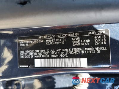 Zdjęcie 13 z 13 samochodu: 2015 VOLVO S60 PREMIER+ VIN:YV126MFC7F1312443 - miniatura