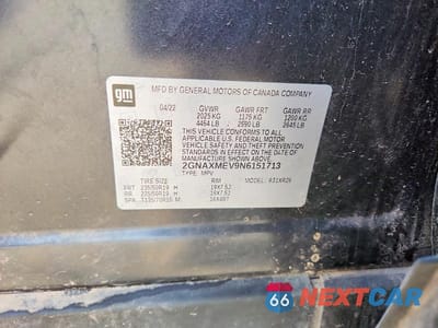 Zdjęcie 14 z 14 samochodu: 2022 CHEVROLET EQUINOX RS VIN:2GNAXMEV9N6151713 - miniatura