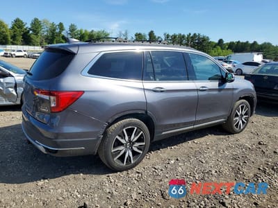 Trzecie zdjęcie samochodu z tyłu: 2022 HONDA PILOT ELITE VIN:5FNYF6H00NB014160 - miniatura