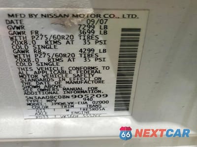 Zdjęcie 13 z 13 samochodu: 2008 INFINITI QX56 BASE VIN:5N3AA08C08N905209 - miniatura