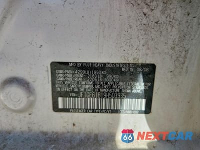 Zdjęcie 14 z 14 samochodu: 2009 SUBARU IMPREZA 2.5I VIN:JF1GE61619H503935 - miniatura