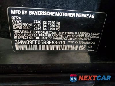Zdjęcie 13 z 13 samochodu: 2024 BMW 330XI VIN:3MW89FF05R8E83519 - miniatura