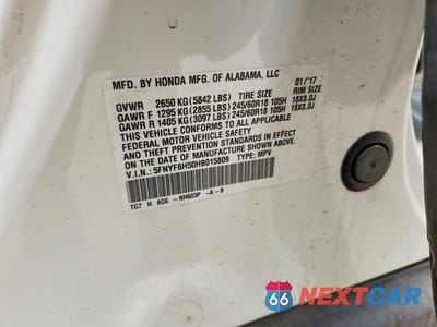 Zdjęcie 13 z 13 samochodu: 2017 HONDA PILOT EXL VIN:5FNYF6H50HB015809 - miniatura