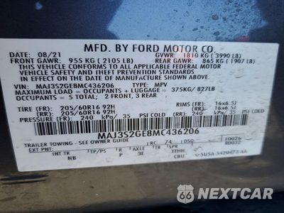 Zdjęcie 13 z 13 samochodu: 2021 FORD ECOSPORT SE VIN:MAJ3S2GE8MC436206 - miniatura