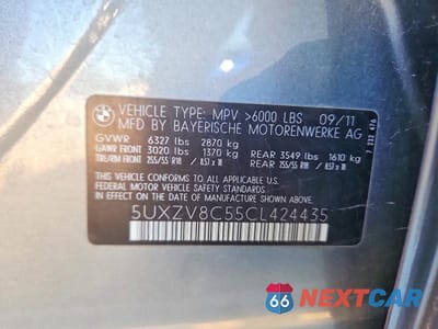 Zdjęcie 13 z 13 samochodu: 2012 BMW X5 XDRIVE50I VIN:5UXZV8C55CL424435 - miniatura