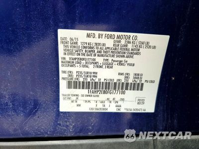 Zdjęcie 23 z 24 samochodu: 2015 FORD TAURUS SEL VIN:1FAHP2E80FG177100 - miniatura