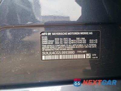 Zdjęcie 13 z 13 samochodu: 2020 BMW X5 M50I VIN:5UXJU4C02L9B93880 - miniatura