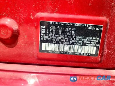 Zdjęcie 12 z 12 samochodu: 2013 SUBARU LEGACY 2.5I LIMITED VIN:4S3BMBK66D3043370 - miniatura