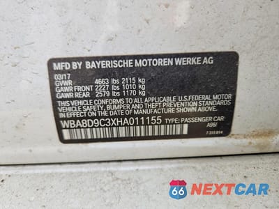 Zdjęcie 12 z 12 samochodu: 2017 BMW 330 XI VIN:WBA8D9C3XHA011155 - miniatura
