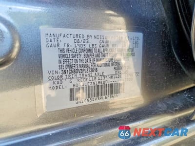 Zdjęcie 12 z 12 samochodu: 2023 NISSAN VERSA S VIN:3N1CN8DV3PL873616 - miniatura