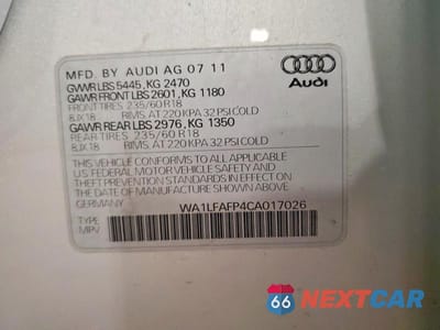 Zdjęcie 13 z 13 samochodu: 2012 AUDI Q5 PREMIUM PLUS VIN:WA1LFAFP4CA017026 - miniatura