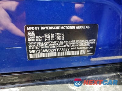 Zdjęcie 12 z 12 samochodu: 2023 BMW I4 M50 VIN:WBY33AW02PFP23937 - miniatura