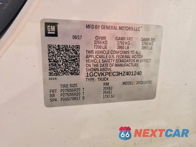 Zdjęcie 12 z 12 samochodu: 2017 CHEVROLET SILVERADO K1500 CUSTOM VIN:1GCVKPEC3HZ401240 - miniatura