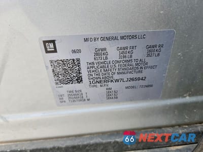 Zdjęcie 14 z 14 samochodu: 2020 CHEVROLET TRAVERSE LS VIN:1GNERFKW7LJ265942 - miniatura
